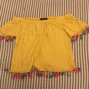 yellow blouse